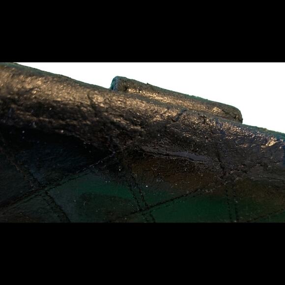 Chanel Vintage Black Leather Folding Wallet - Picture 3 of 8